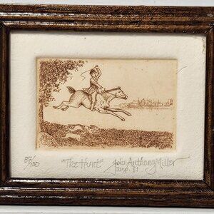 John Anthony Miller Etching "The Hunt"